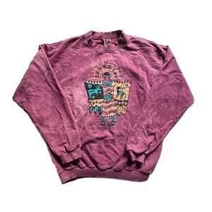 Vintage 90s Women's Dragoli Tie Dye Crewneck